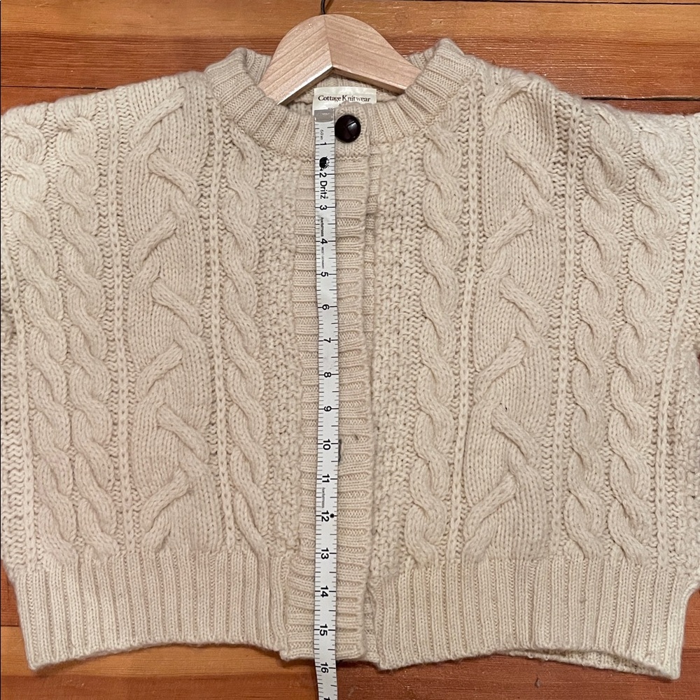 Vintage Cottage Knitwear Wool Cardigan - Picture 6 of 6